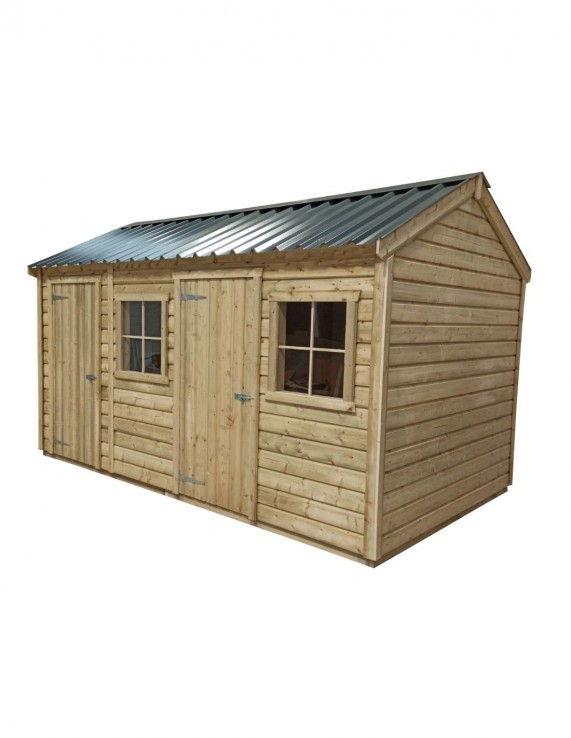 Garden Sheds Cottage Combo Style With 2, Garden Shed Playhouse Combo
