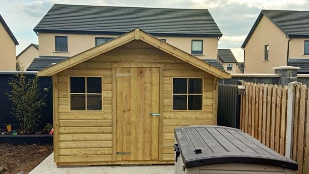 wooden chalet style sheds Ireland